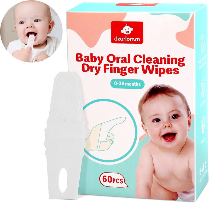 dearlomum Baby Oral Cleaning Dry Finger Wipes - Image 1